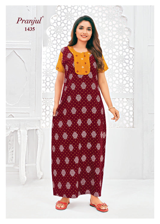 Cotton Pranjul Nighty 1435