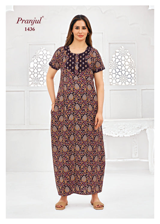 Cotton Pranjul Nighty 1436