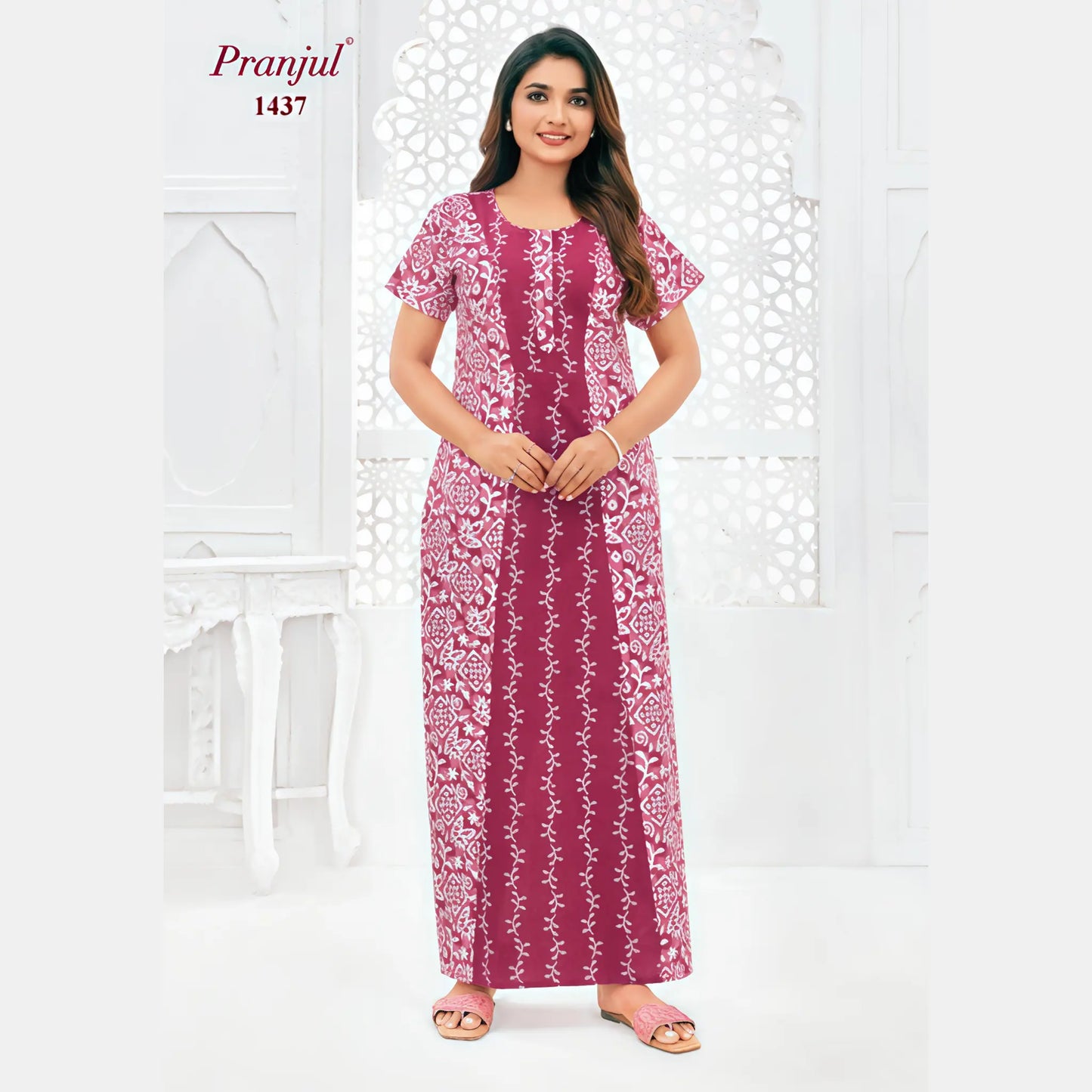 Cotton Pranjul Nighty 1437