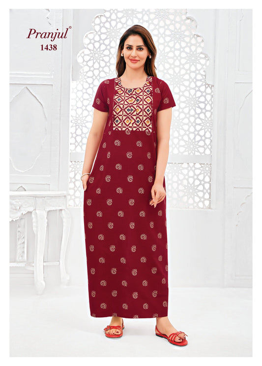 Cotton Pranjul Nighty 1438