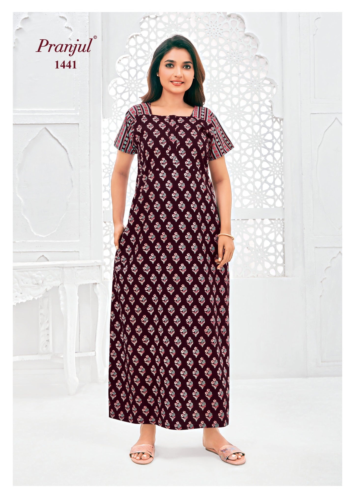Cotton Pranjul Nighty 1441
