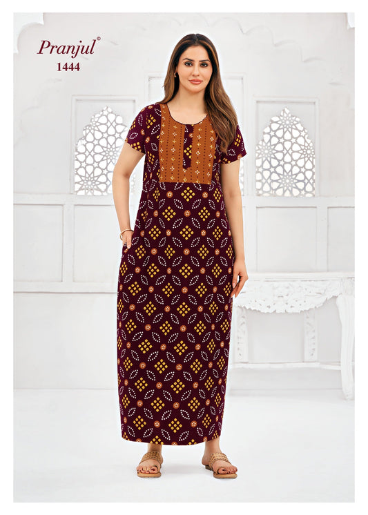 Cotton Pranjul Nighty 1444