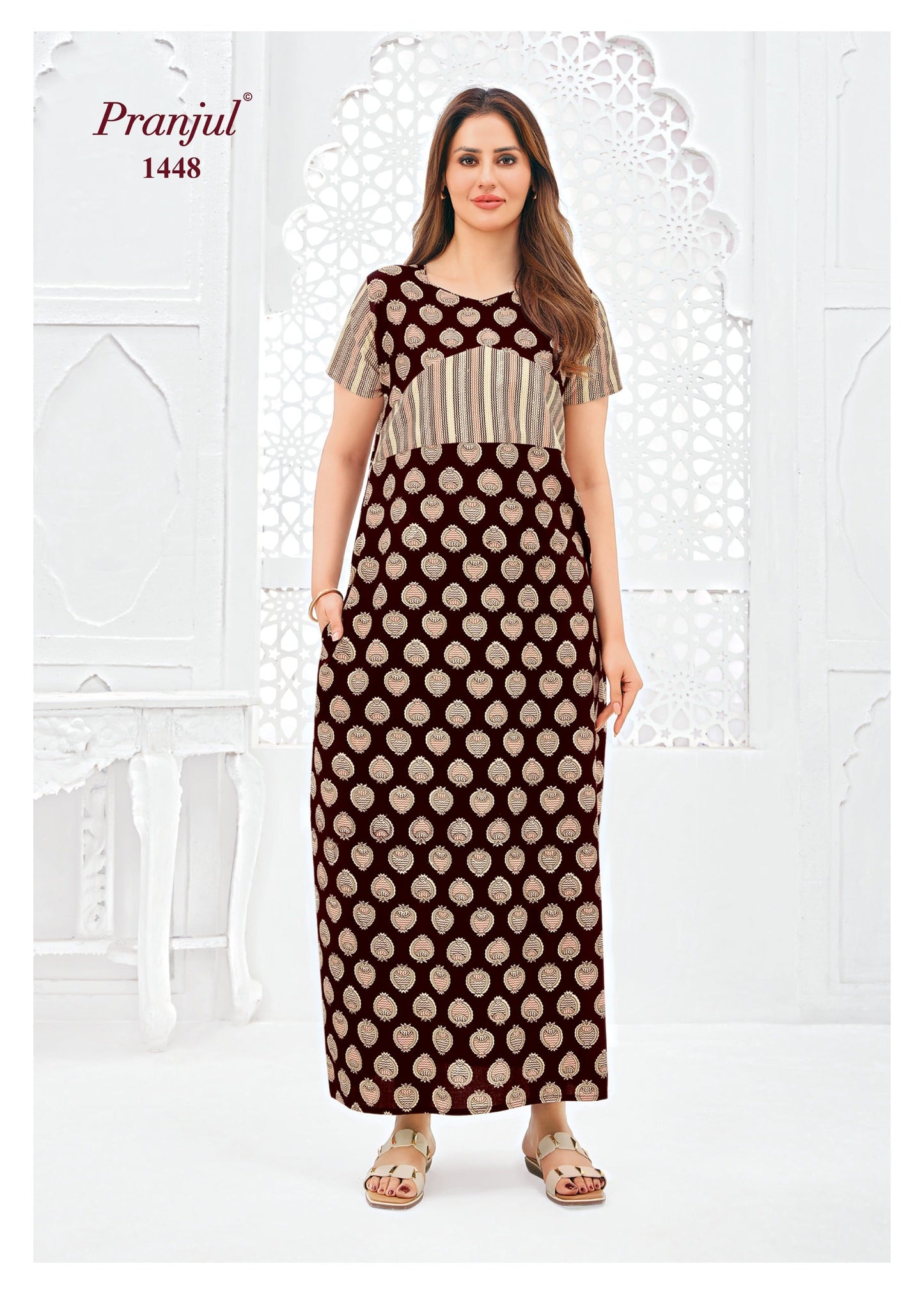 Cotton Pranjul Nighty 1448