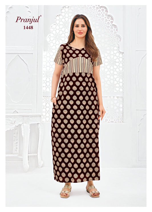 Cotton Pranjul Nighty 1448