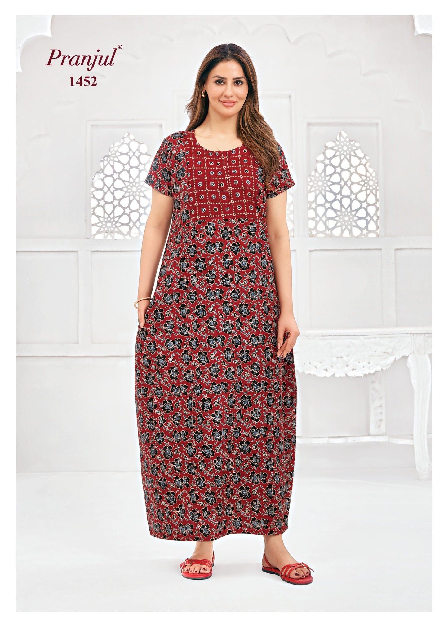 Cotton Pranjul Nighty 1452