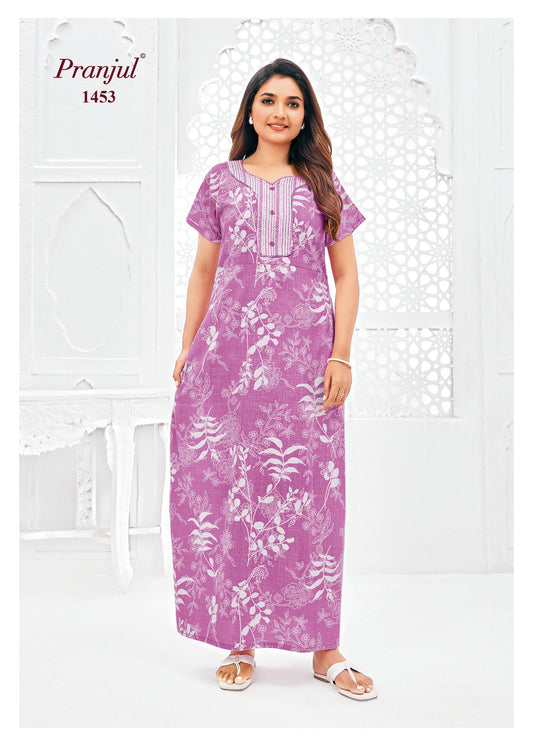 Cotton Pranjul Nighty 1453