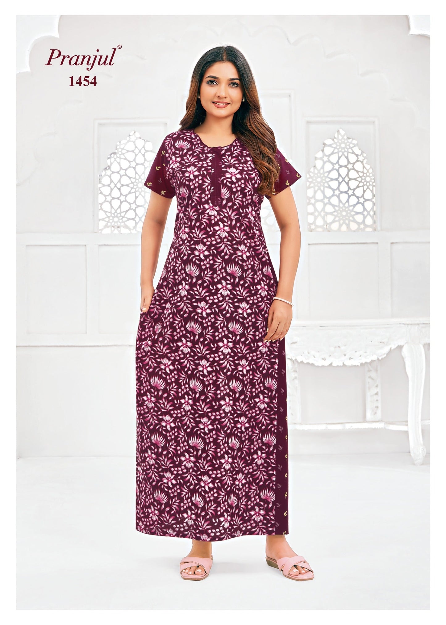 Cotton Pranjul Nighty 1454