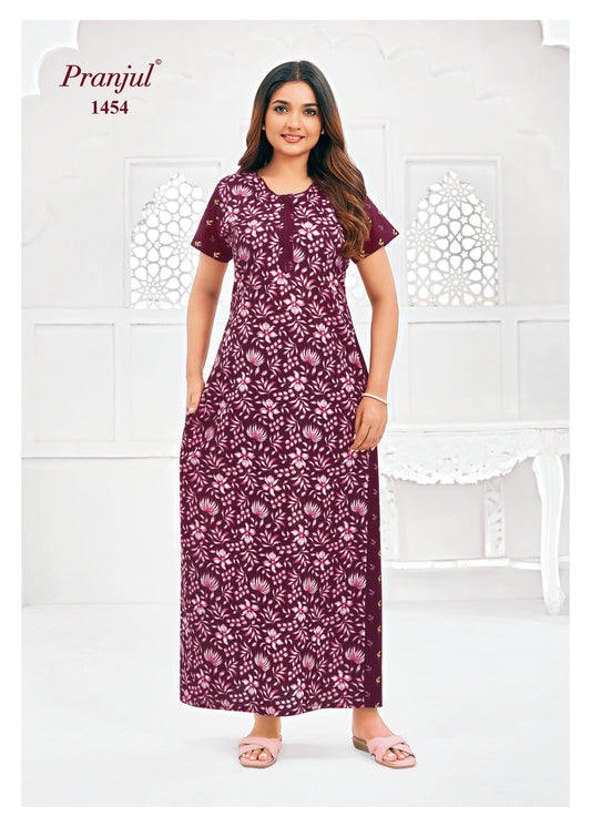 Cotton Pranjul Nighty 1454