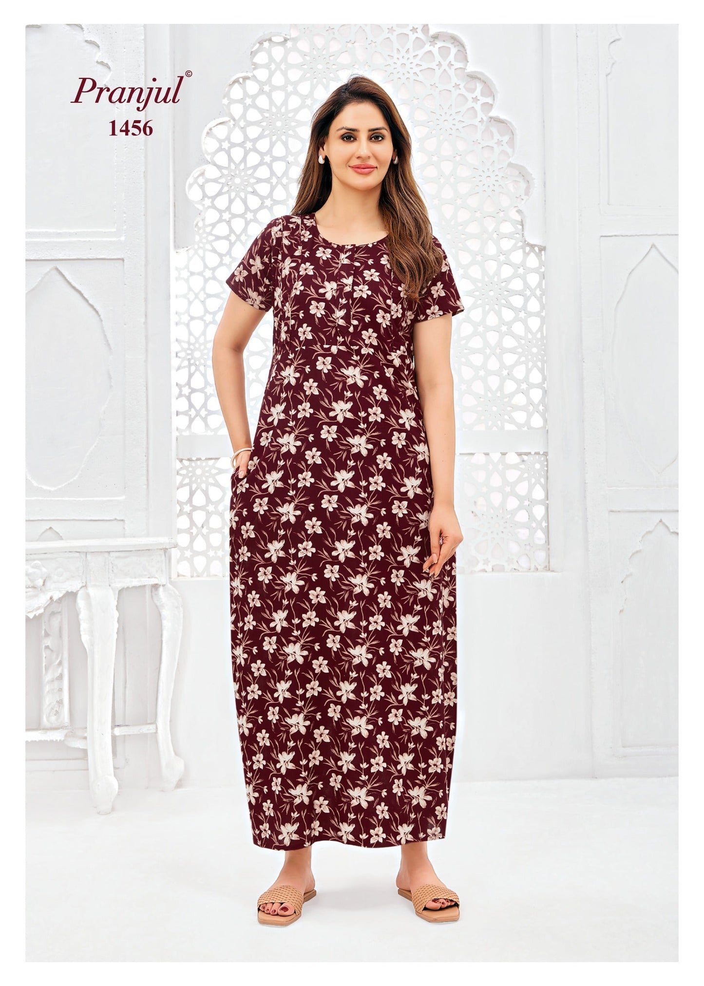 Cotton Pranjul Nighty 1456