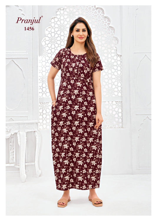 Cotton Pranjul Nighty 1456