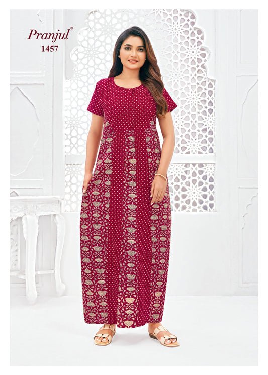 Cotton Pranjul Nighty 1457