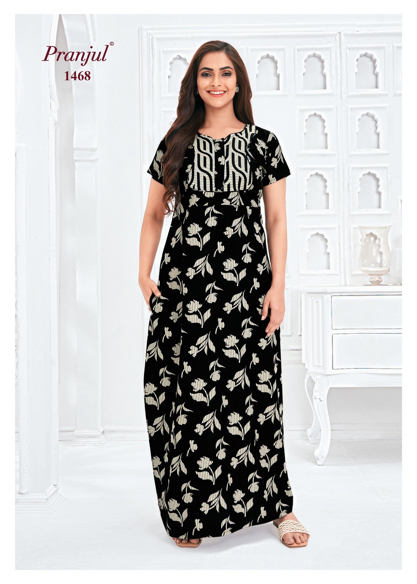 Cotton Pranjul Nighty 1468