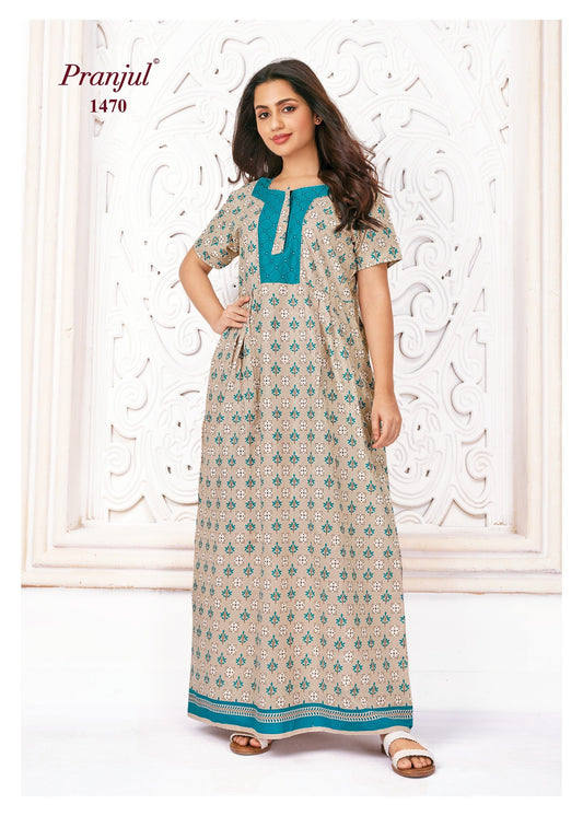 Cotton Pranjul Nighty 1470