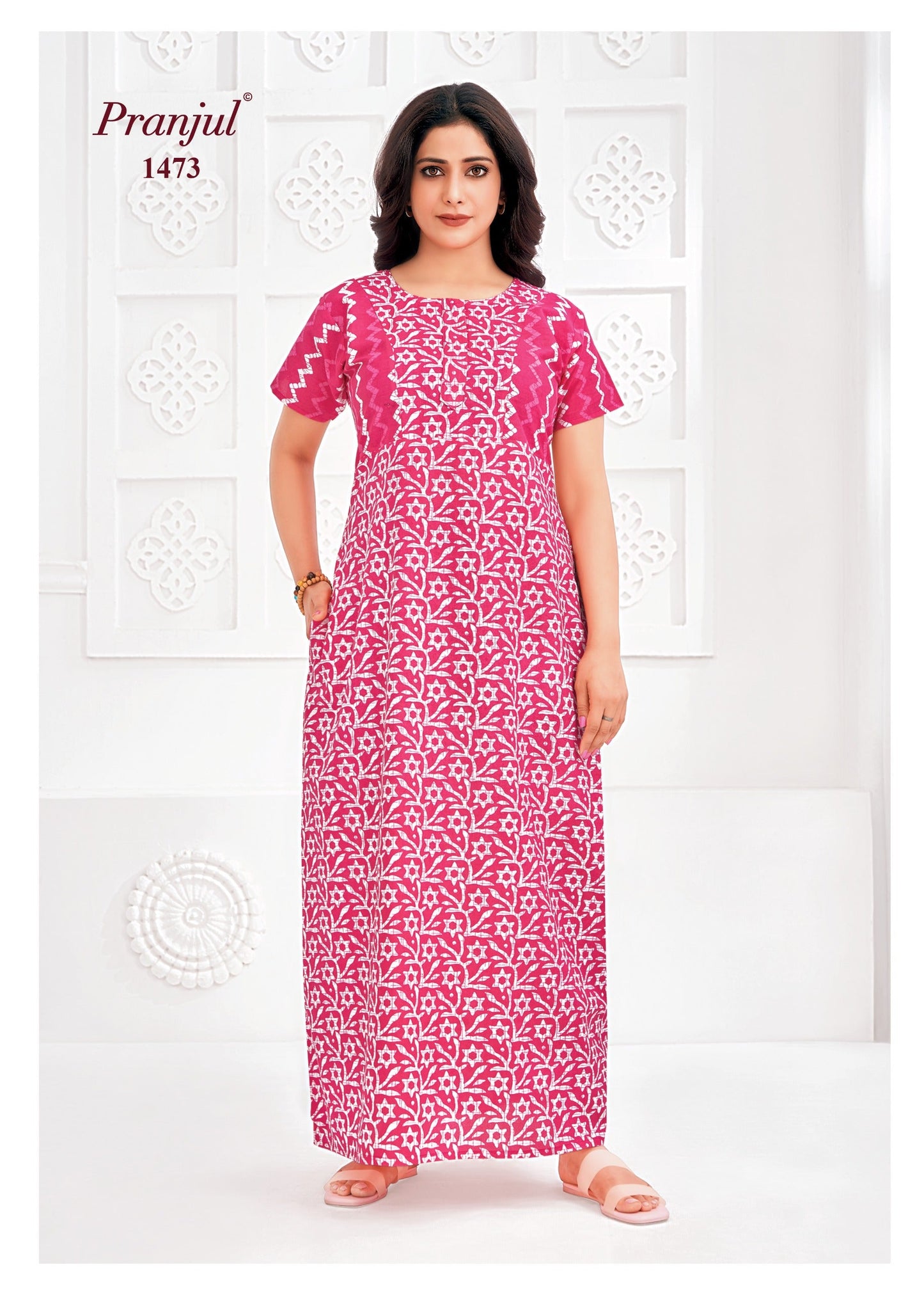 Cotton Pranjul Nighty 1473
