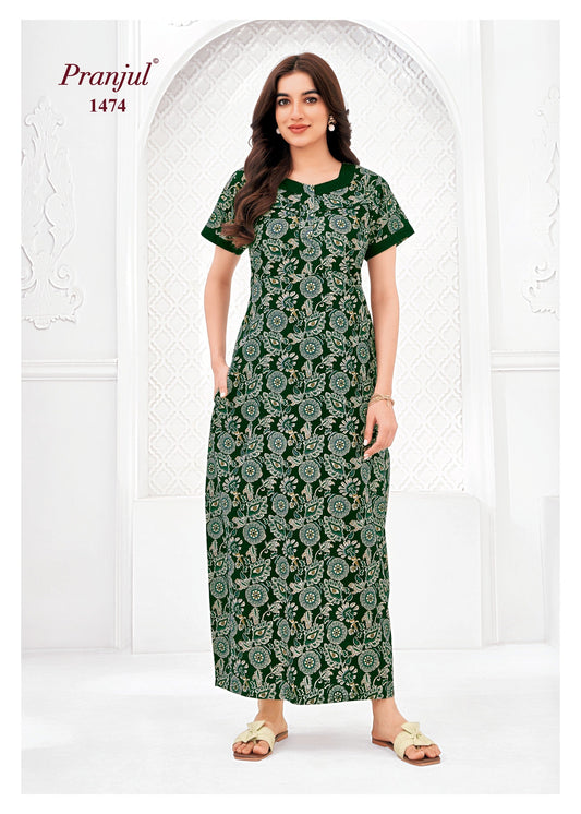 Cotton Pranjul Nighty 1474