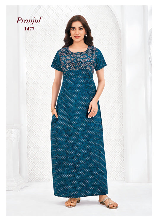 Cotton Pranjul Nighty 1477
