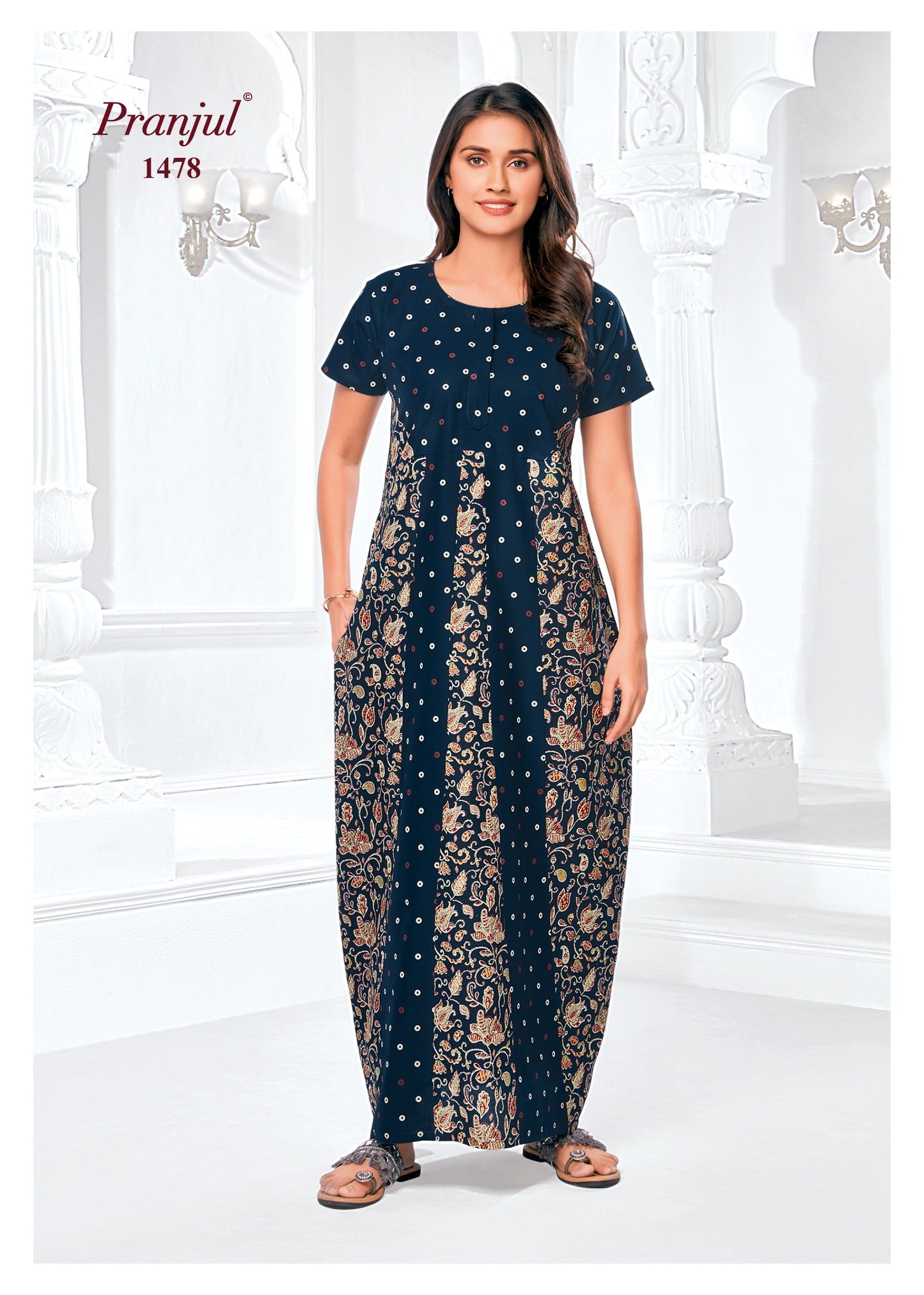 Cotton Pranjul Nighty 1478