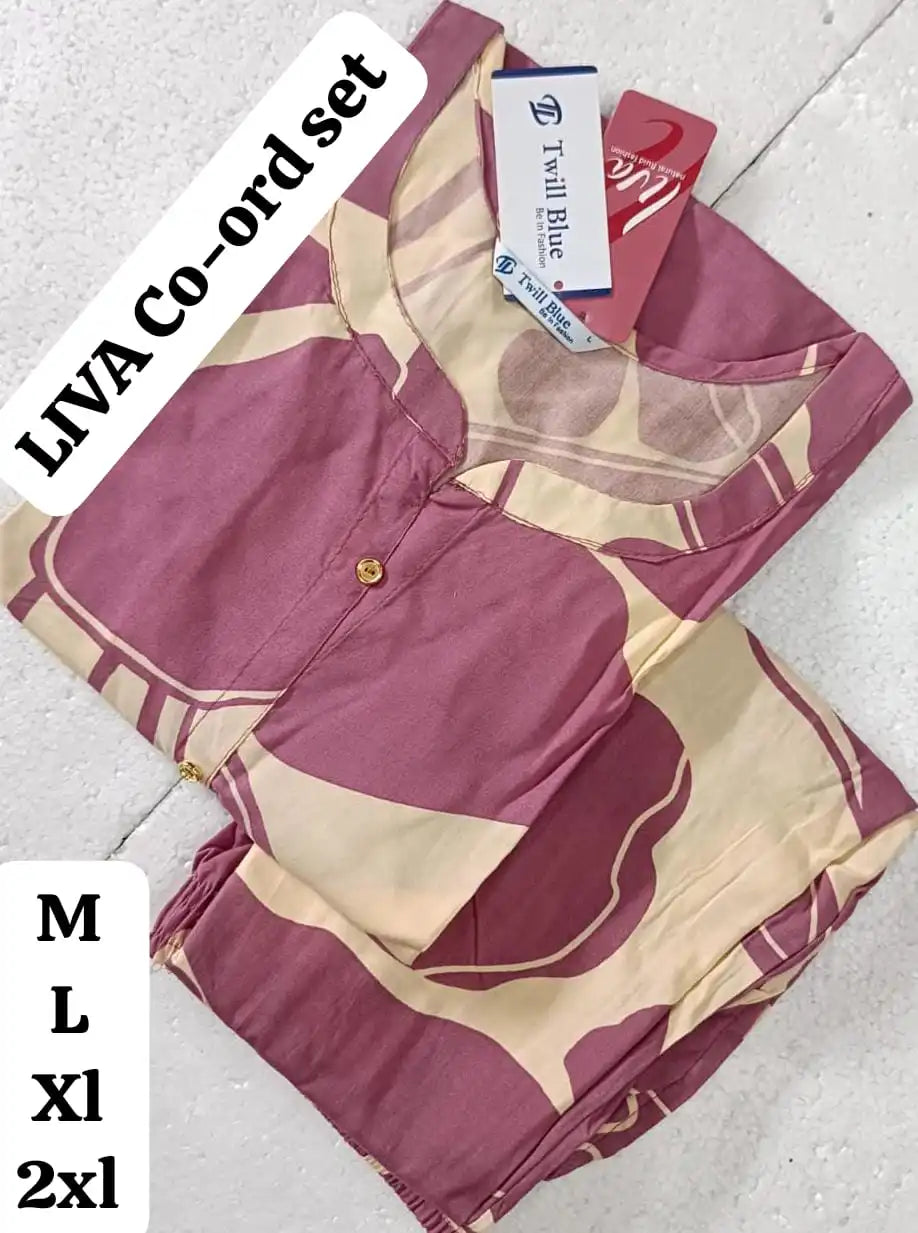 Purple-WhiteBlock-Coord-Sets-Rayon-Liva-Kurti-TW32