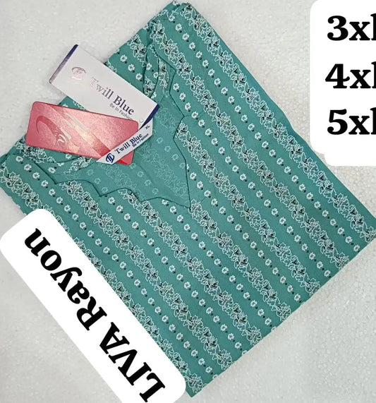 Teal_Printed_Plus_Kurti_TW53