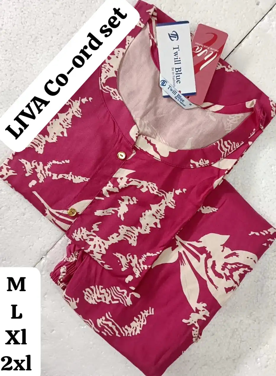 Wine-WhiteBlock-Coord-Sets-Rayon-Liva-Kurti-TW31