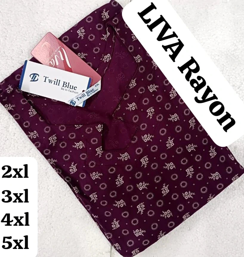 Wine_Rayon_Printed_Plus_Kurti_TW56