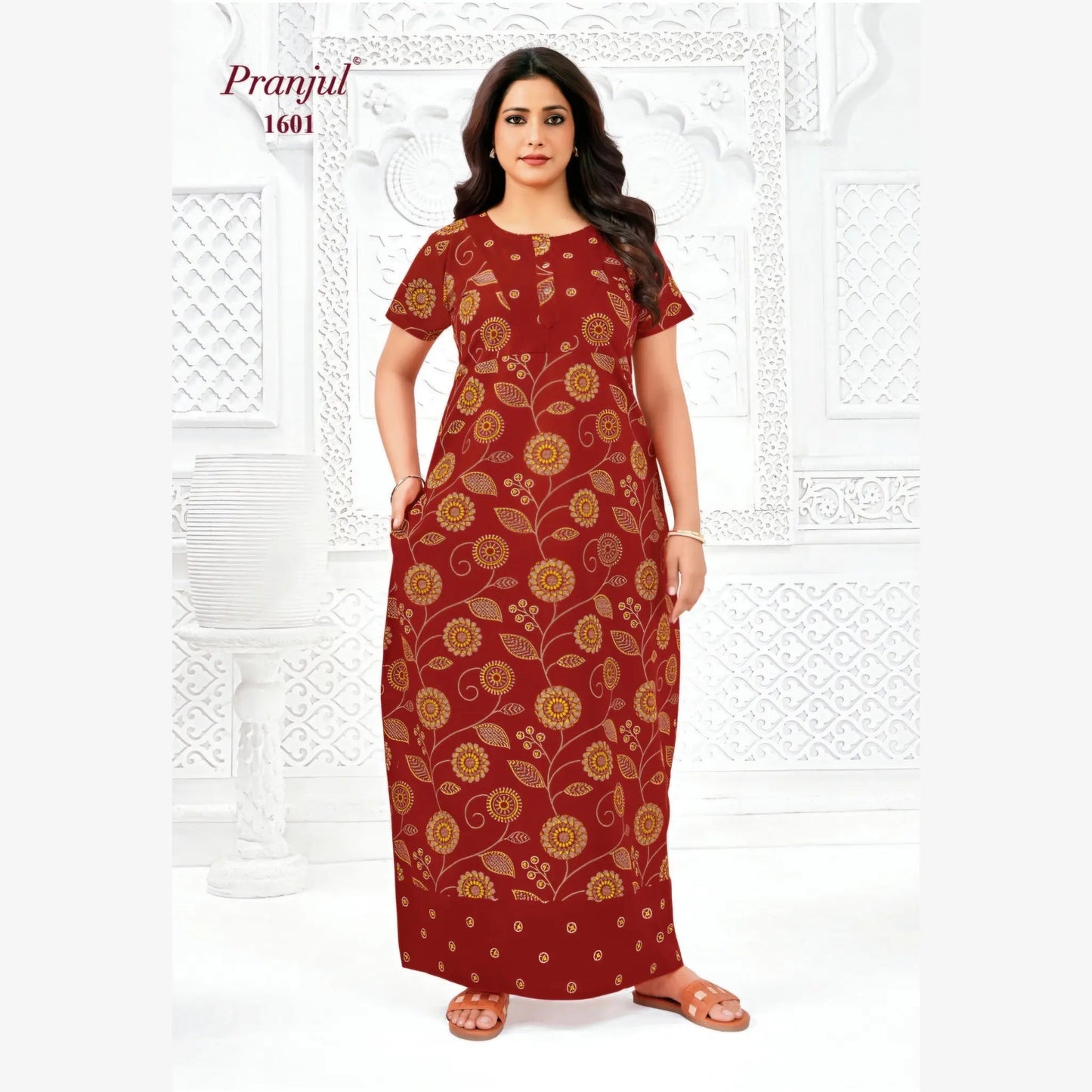 Cotton Pranjul Nighty 1601