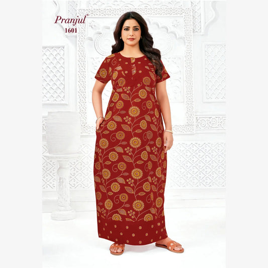 Cotton Pranjul Nighty 1601