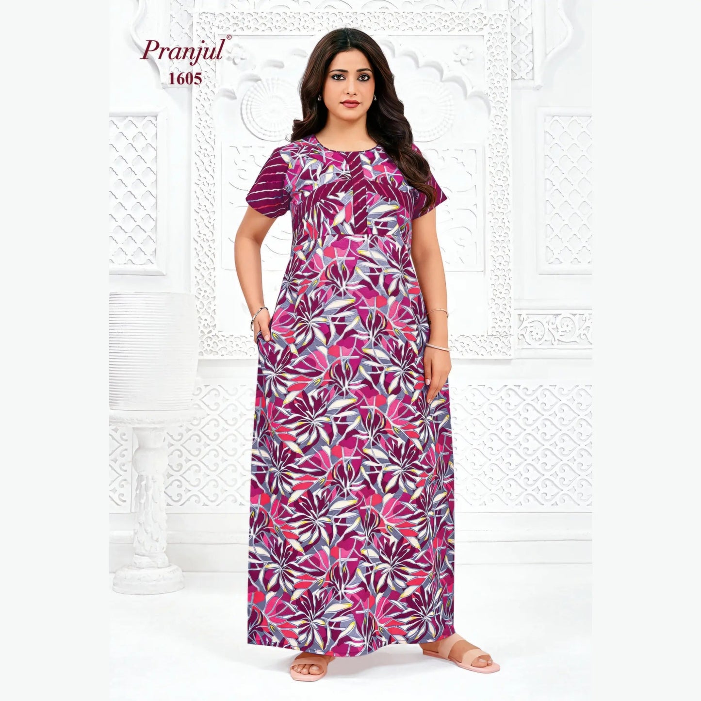 Cotton Pranjul Nighty 1605