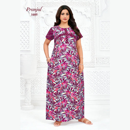 Cotton Pranjul Nighty 1605