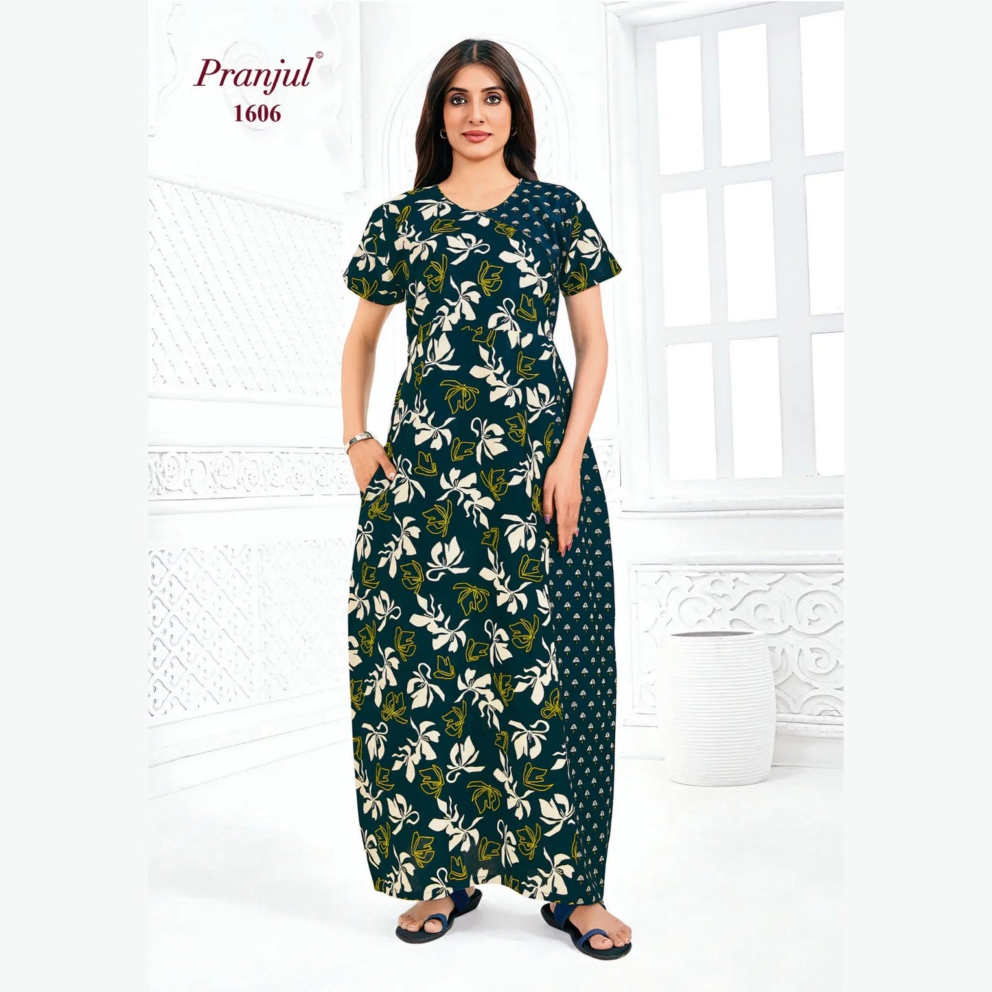 Cotton Pranjul Nighty 1606