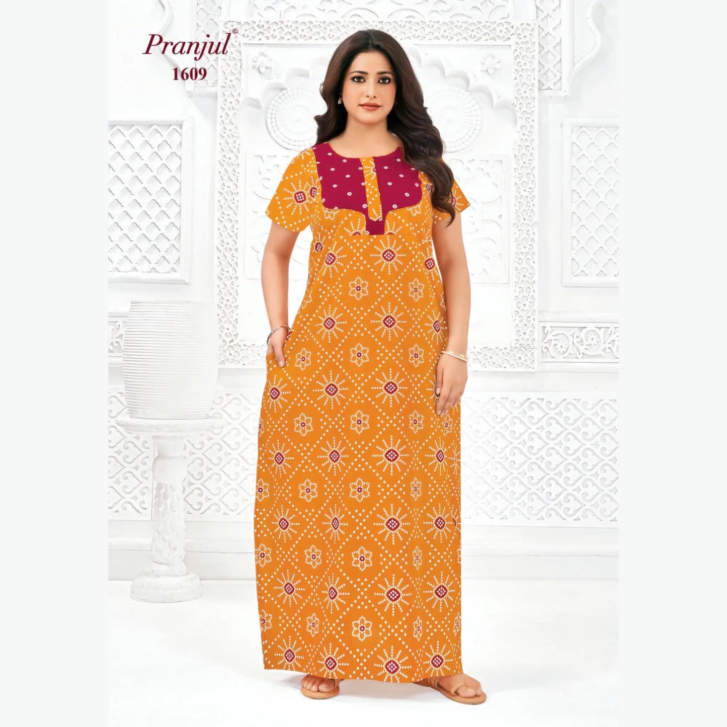 Cotton Pranjul Nighty 1609