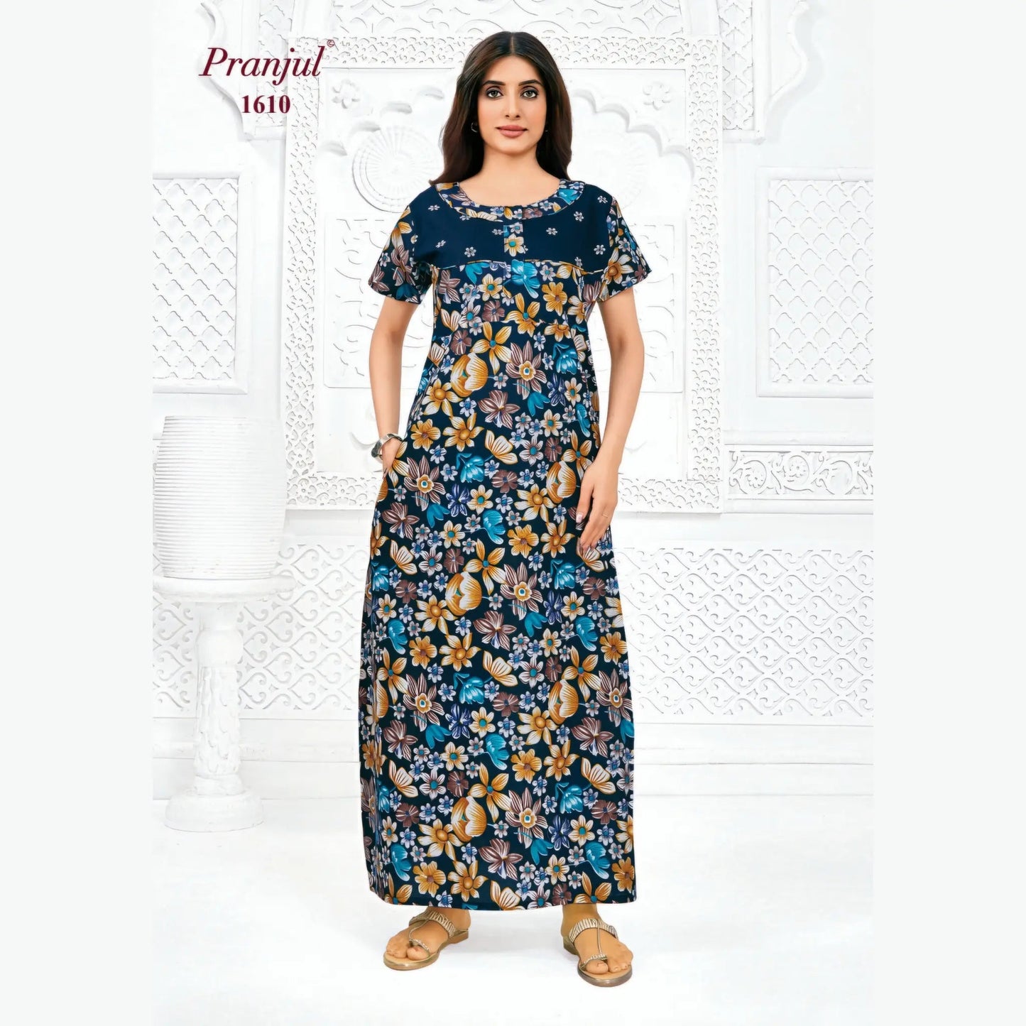 Cotton Pranjul Nighty 1610
