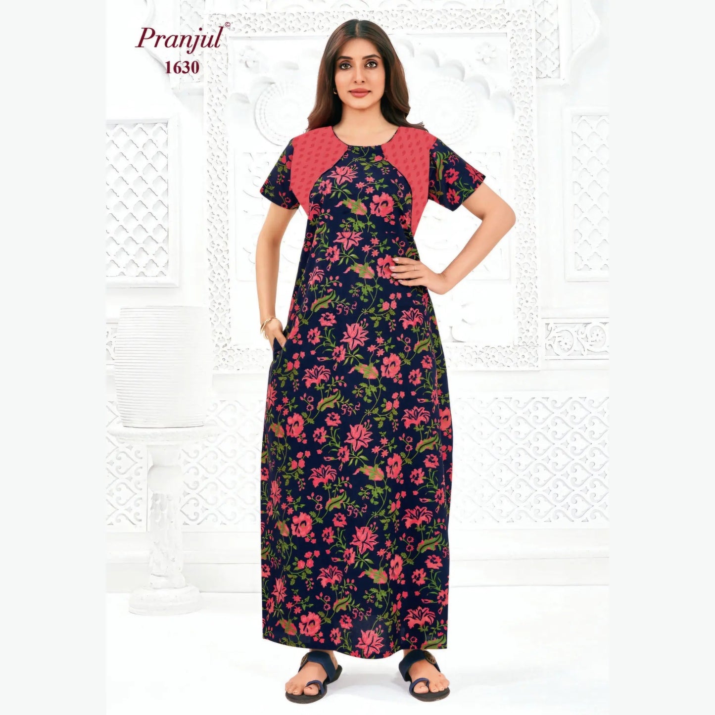 Cotton Pranjul Nighty 1630