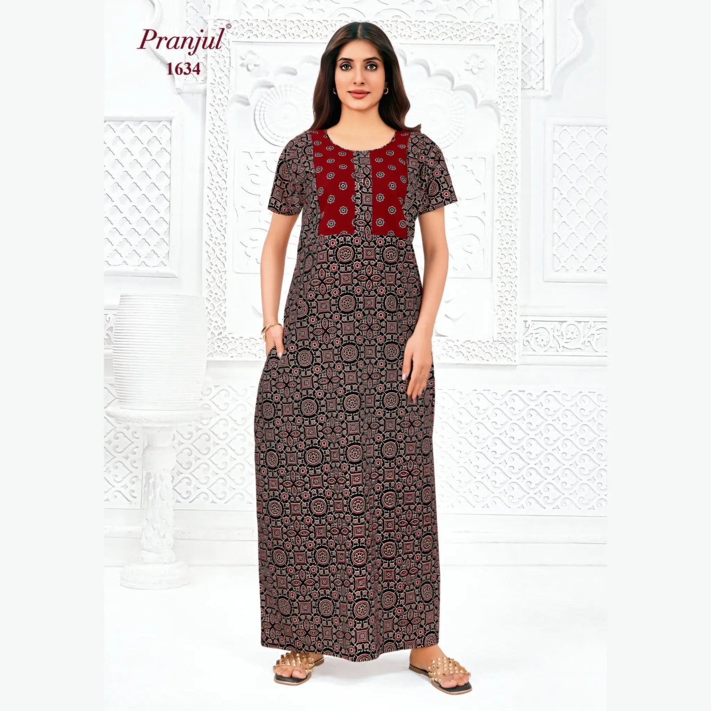 Cotton Pranjul Nighty 1634