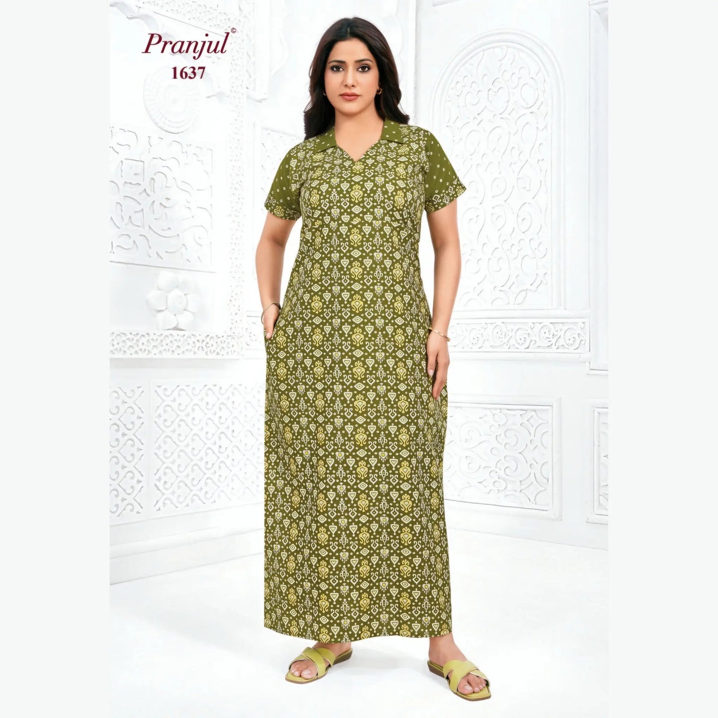 Cotton Pranjul Nighty 1637
