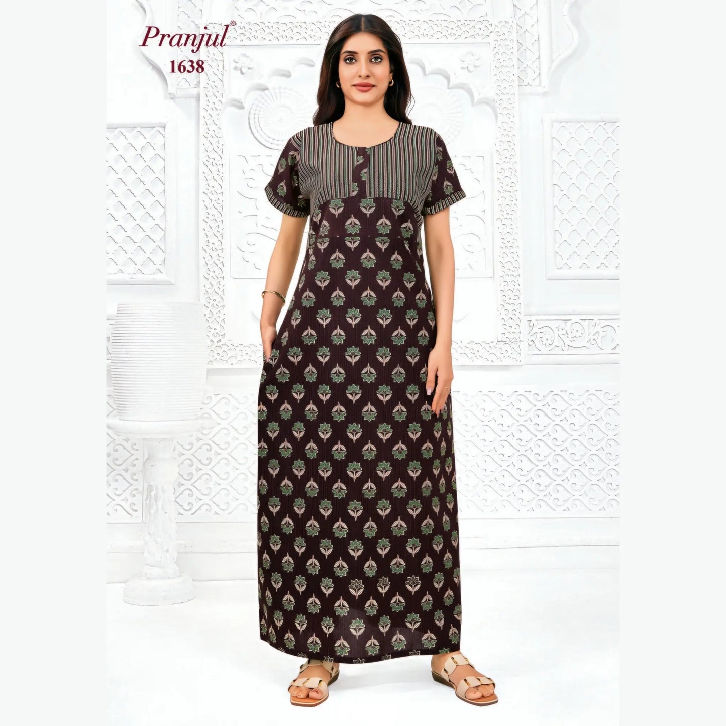Cotton Pranjul Nighty 1638