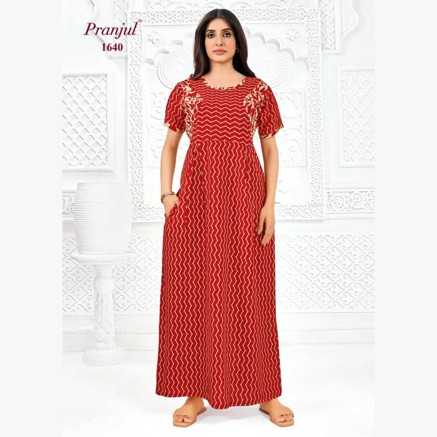 Cotton Pranjul Nighty 1640