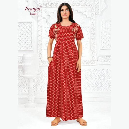 Cotton Pranjul Nighty 1640