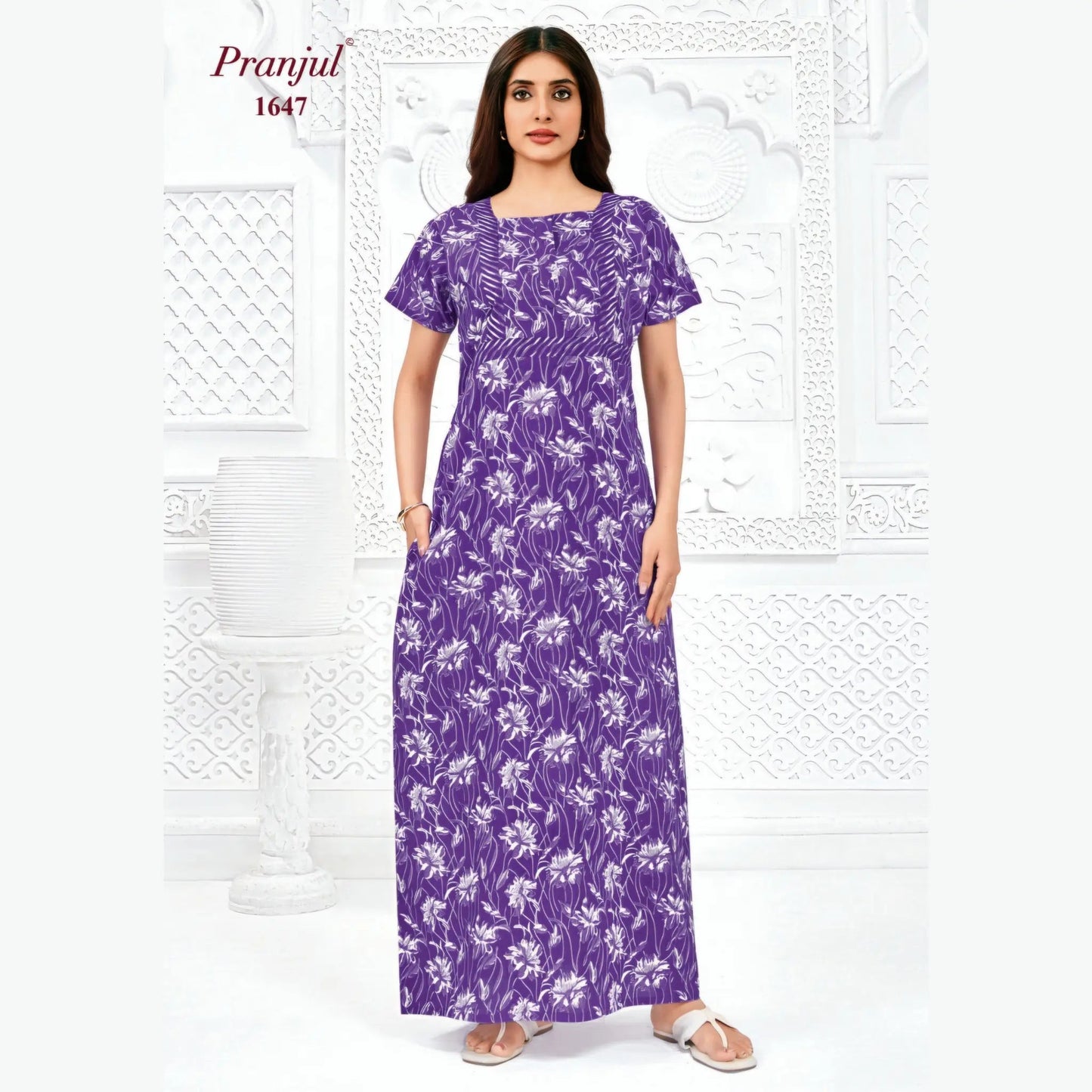 Cotton Pranjul Nighty 1647