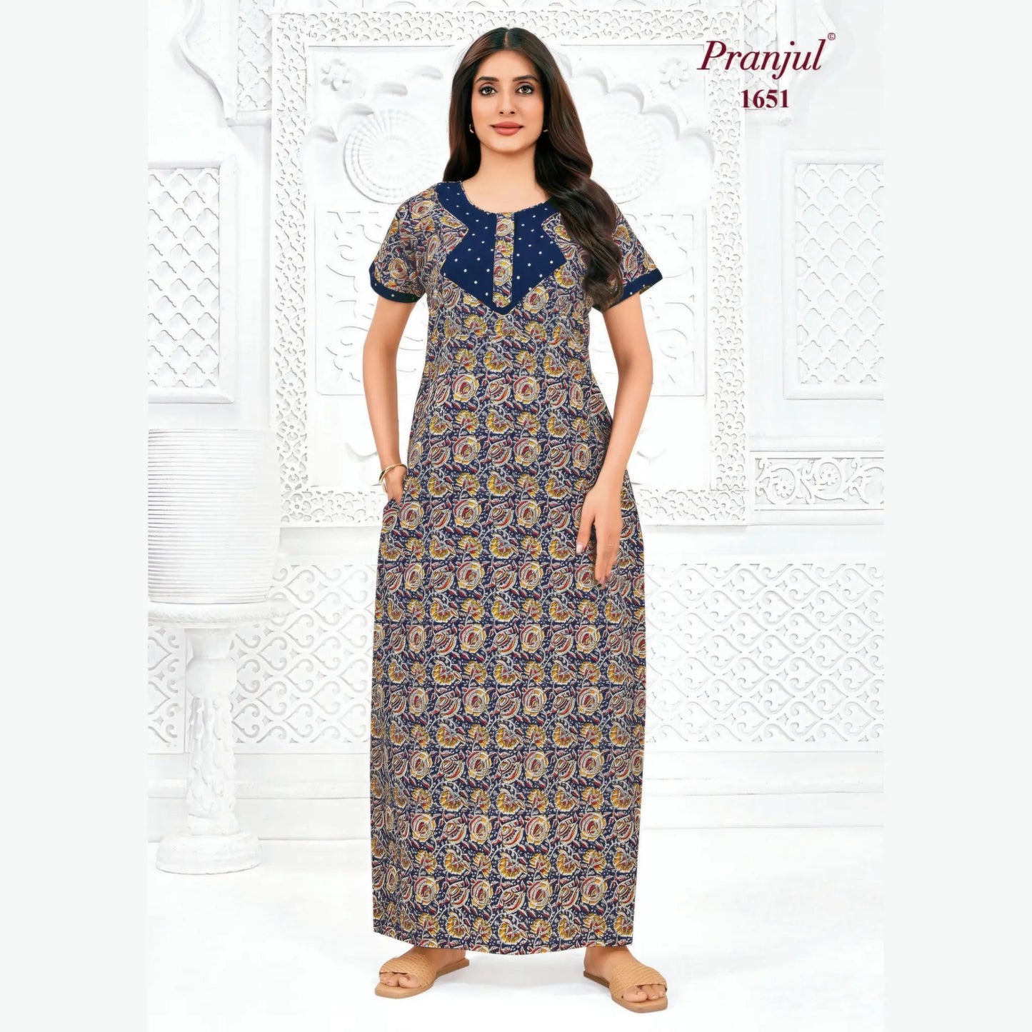 Cotton Pranjul Nighty 1651