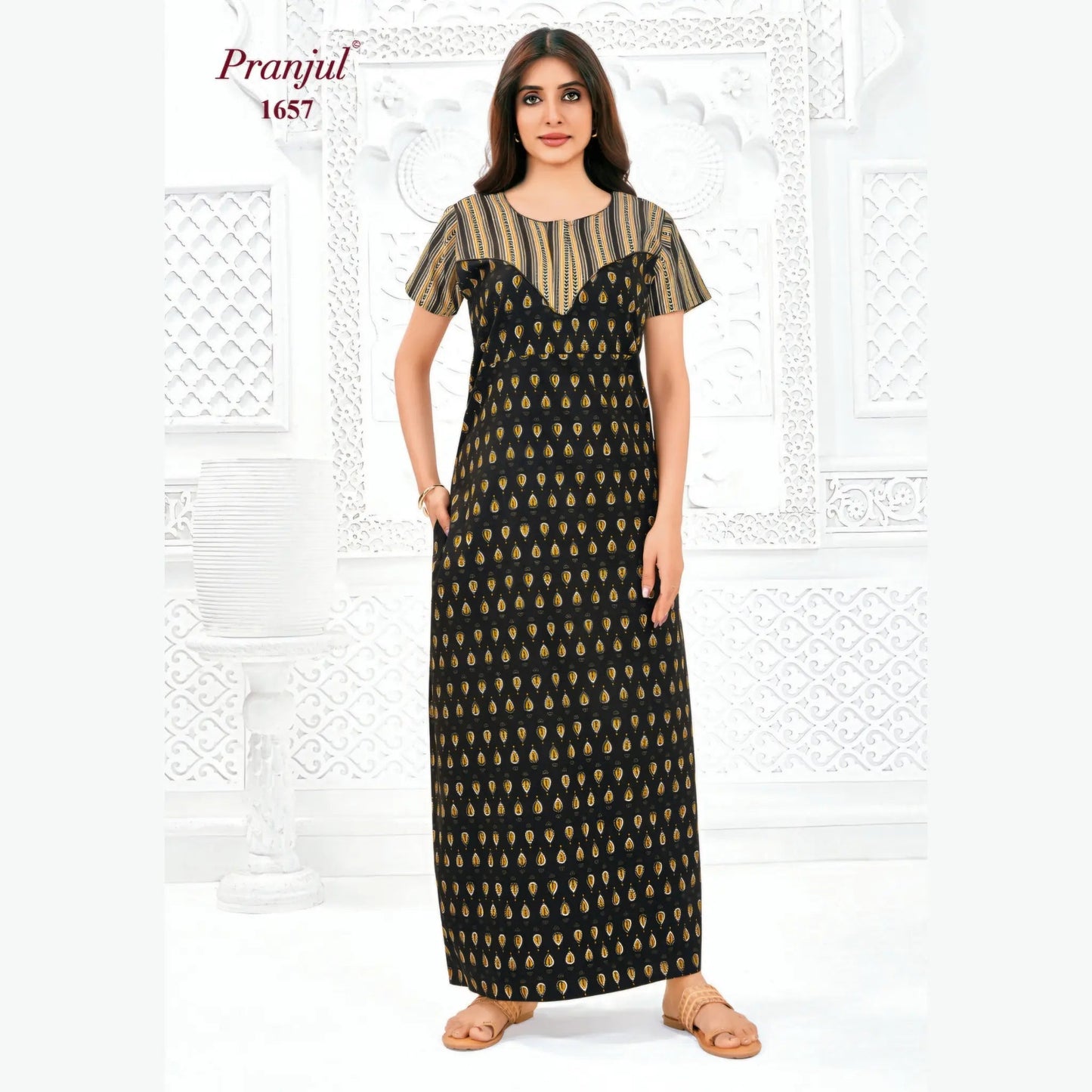Cotton Pranjul Nighty 1657