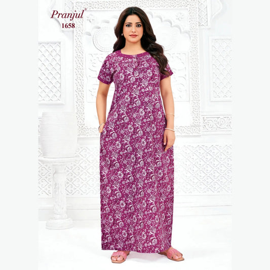 Cotton Pranjul Nighty 1658