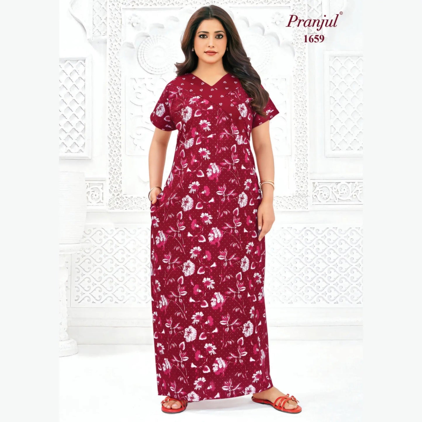 Cotton Pranjul Nighty 1659