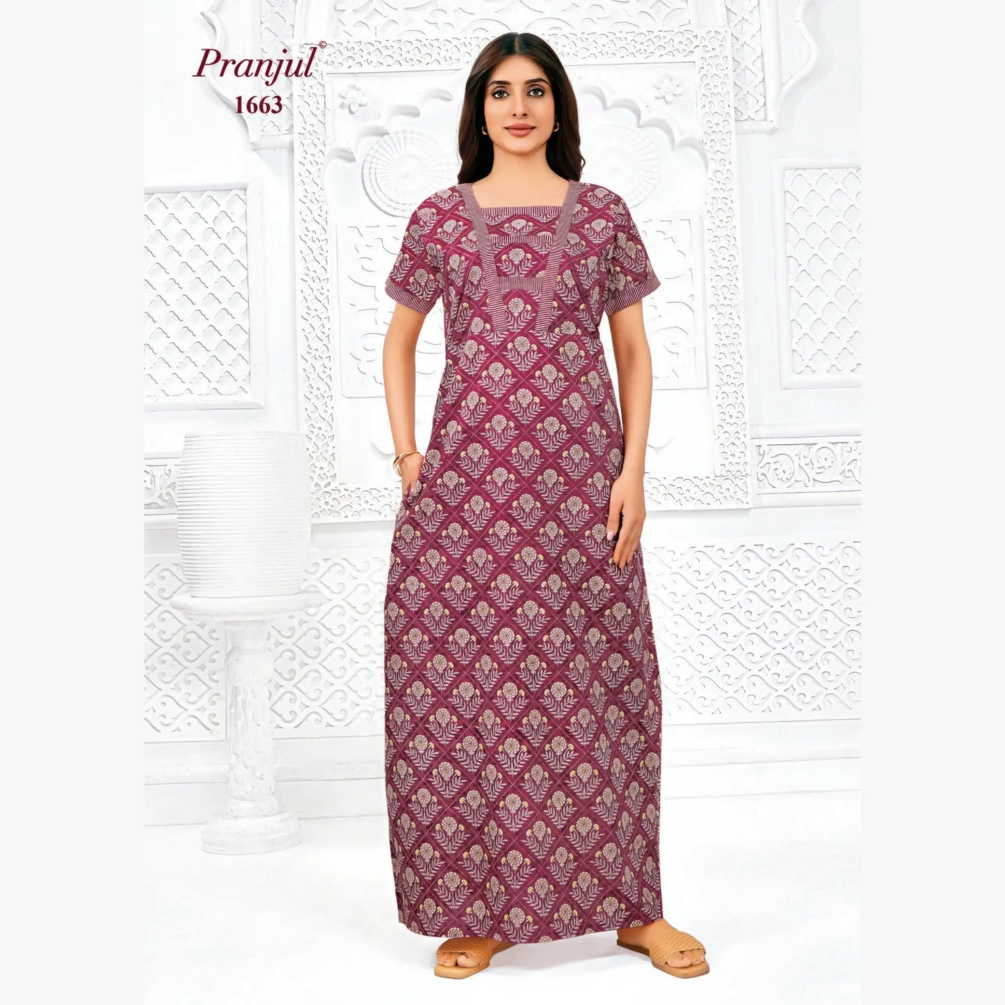 Cotton Pranjul Nighty 1663