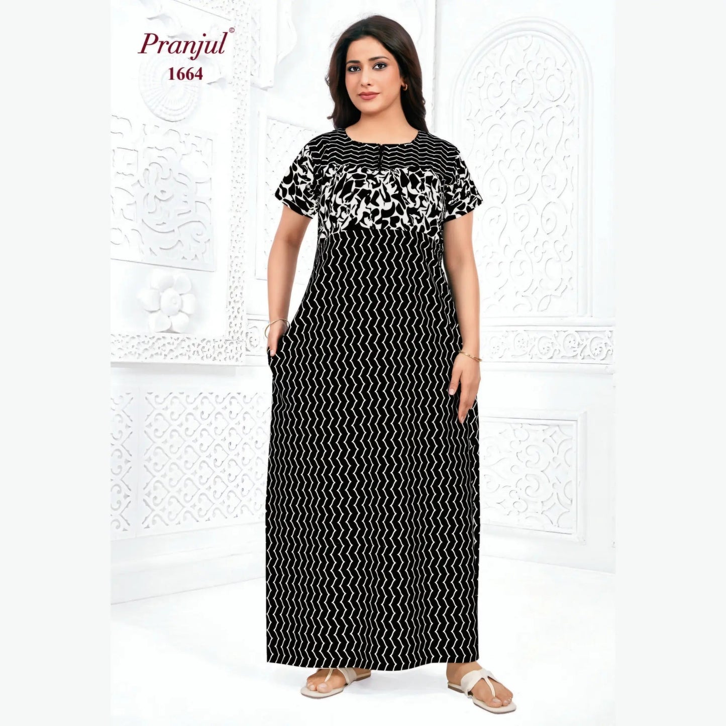 Cotton Pranjul Nighty 1664