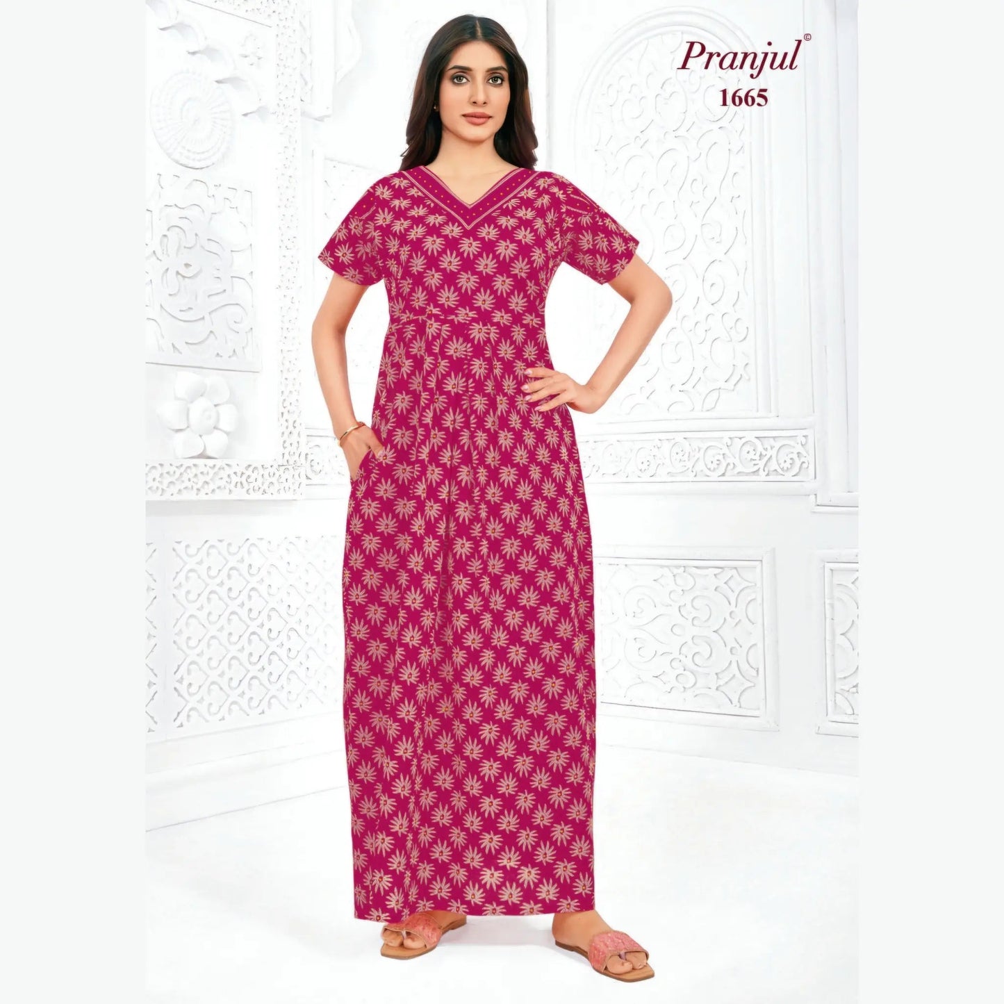 Cotton Pranjul Nighty 1665