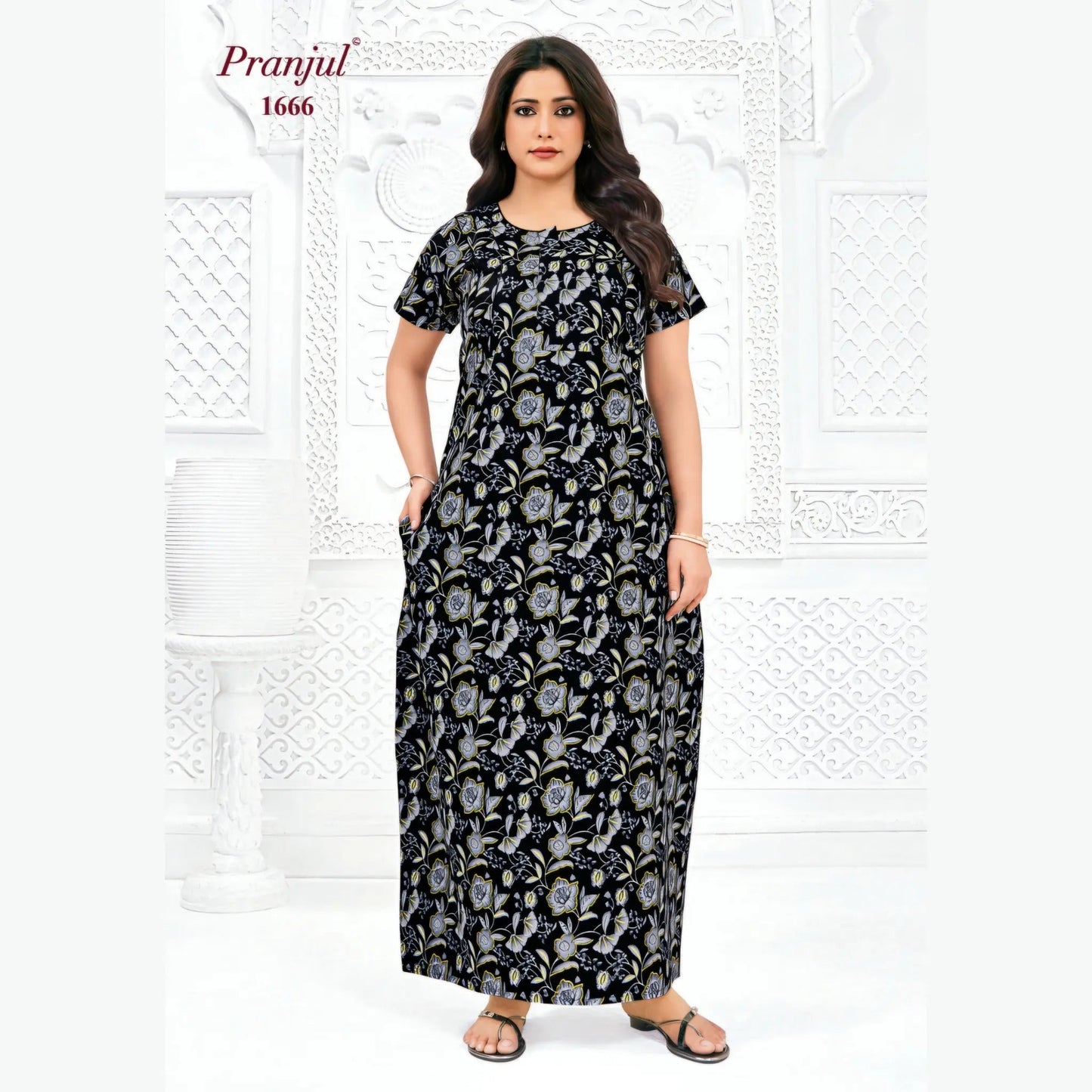 Cotton Pranjul Nighty 1666