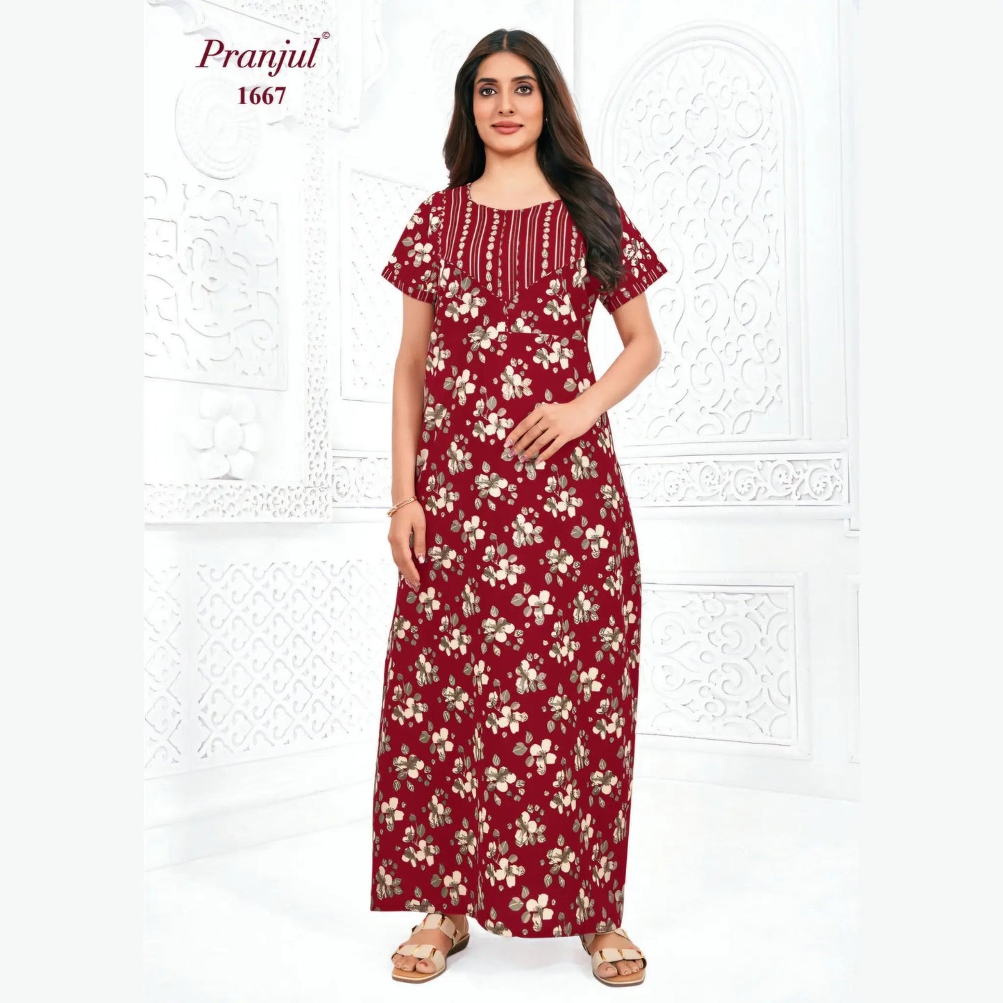 Cotton Pranjul Nighty 1667