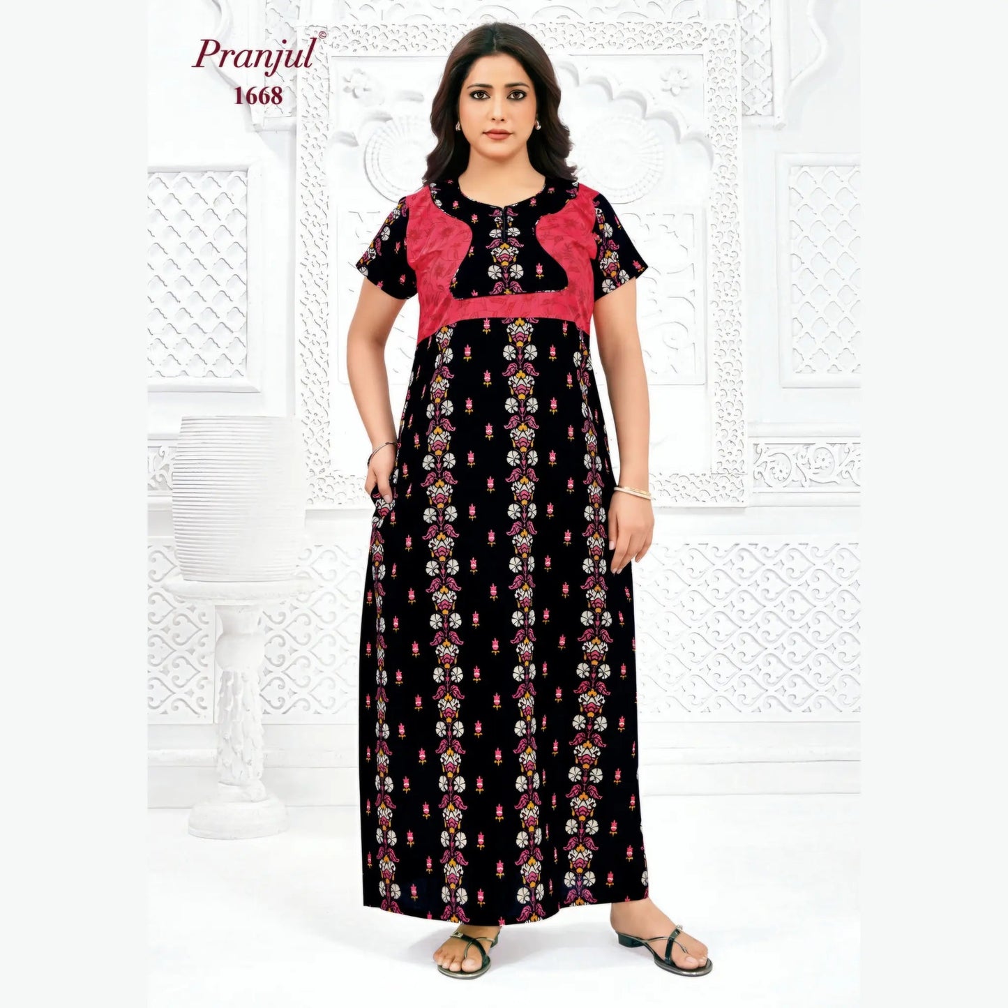 Cotton Pranjul Nighty 1668