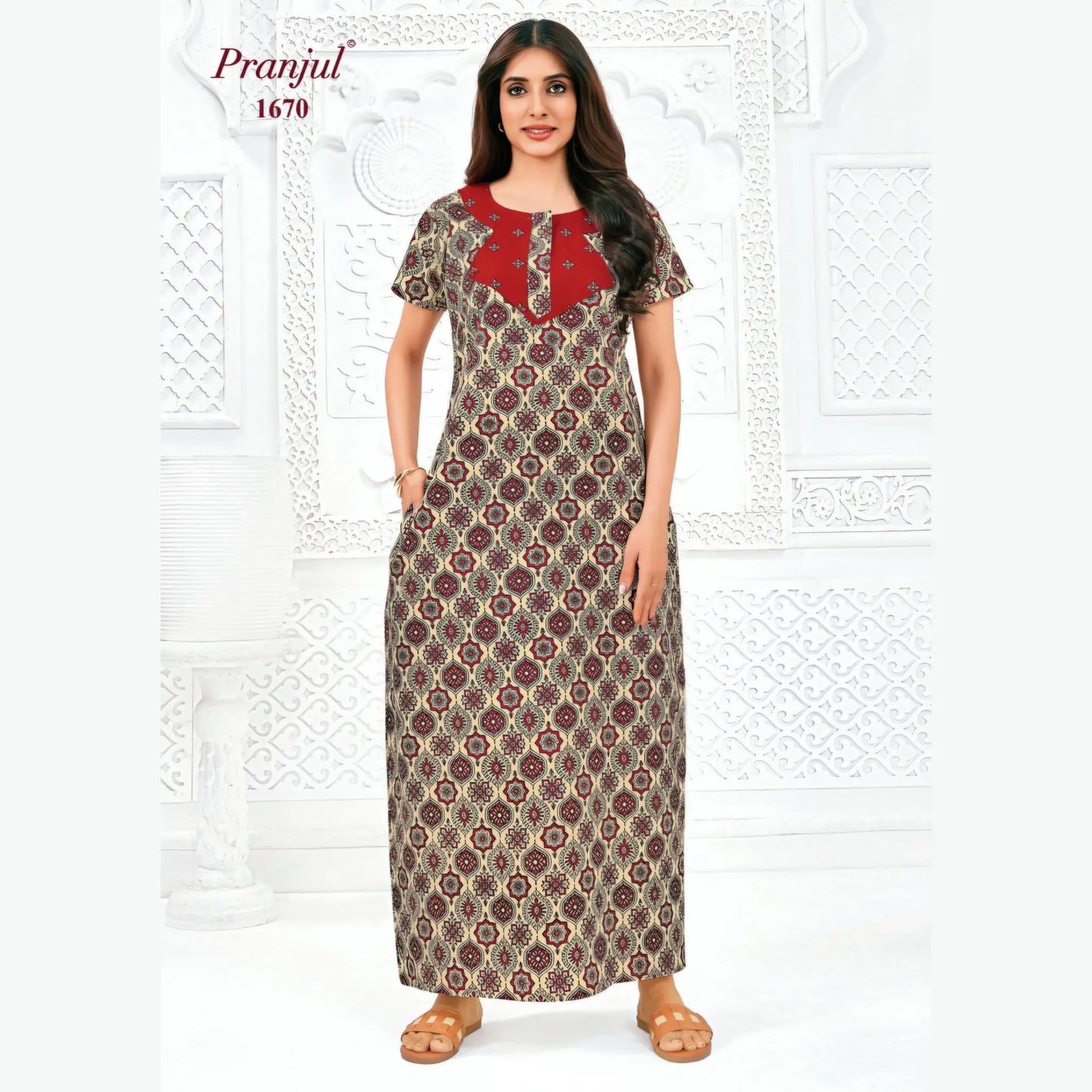 Cotton Pranjul Nighty 1670